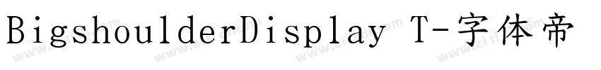 BigshoulderDisplay T字体转换